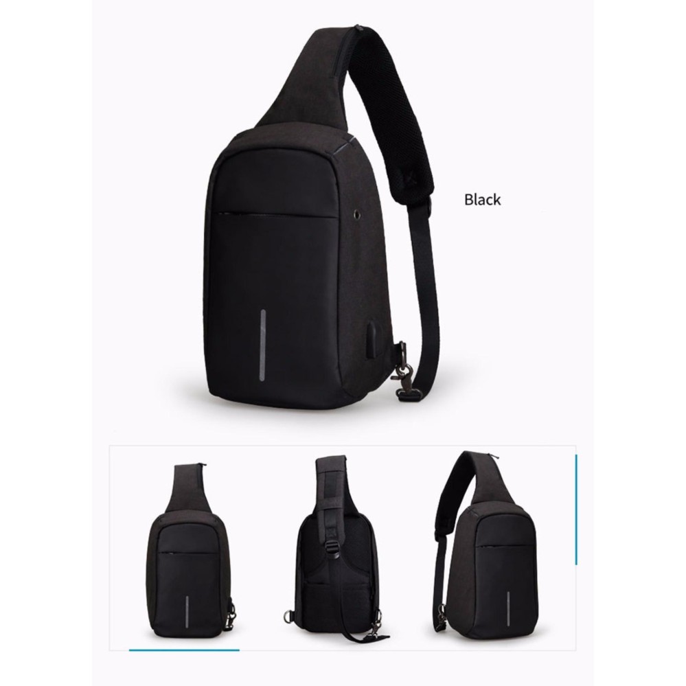 Tas Anti Maling Slempang / Selempang  With Theft USB Waterproof