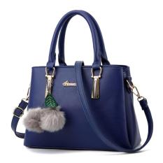 Korean Fashion Style Babosarang Tas Wanita Batam Cewek Handbag Dengan Gantungan Bulu dan Daun BS17