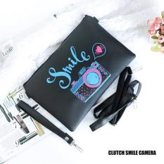 Amelia Olshop - Tas Wanita Jaman Now Clutch Smile Camera