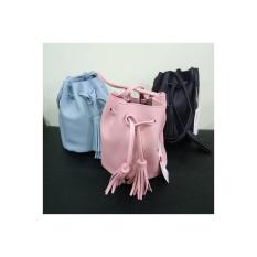 Tas wanita kulit sintetis Miniso / tas selempang bucket bag minisho