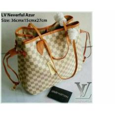 Tas Wanita LV Neverfull Azur Import