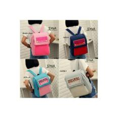 tas wanita ransel remaja anak gaul kotak korea backpack bagpack unik