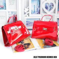 Tas Wanita Sling Bag Jelly Premium Hermes - Red
