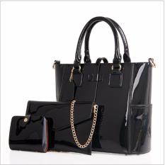 Korean Fashion Style Tas Wanita Batam Tote Bag 3 in 1 - Black