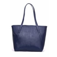 Tas Wanita Women Import Kulit Batam Branded Selempang Terbaru PU Tote Leather Handbags Shoulder Bags - Biru