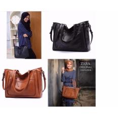 Tas Wanita Zara Basic Import - Coklat