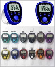 Tasbih Digital LED + JAM / Finger Counter LED + JAM K407