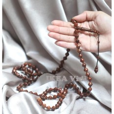 Tasbih Kokka Besar 99 Gula Jawa Jumbo Diameter 8mm - Kaukah Kaoka Kauka Kaokah Koka