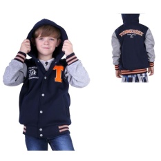 TDLR Jaket Anak Casual Sekolah Fleece Hoodie T2262 - Fashion Kids Jaket - Blue