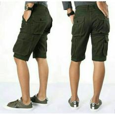Teds Celana Kargo Pendek Pria - Green Army