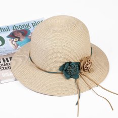 Sepuluh. F 2017 Baru Korea Versi Atap Besar Topi Jerami, Musim Panas Folding Beach Hat, Korea Di Travel Sun Hat-Intl