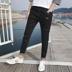 Sepuluh. F 2017 Baru Korea Tren Pemuda Kepribadian Pria Jeans, Feet Slim Stretch Adalah Celana Tipis Kasual Celana Tipis Bagian-Intl