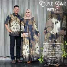 Terbaru!! Baju Hijab Solo. Batik Ayusari. Couple Gamis Batik Pola Wayang