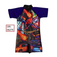 TERBARU - Baju Renang Diving Anak TK Karakter Spiderman Api untuk Anak TK - 062TK