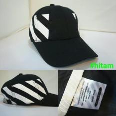 Terbaru Topi Off White C/O Virgil Abloh Black Striped Panel ( Unisex ) - Kdstr