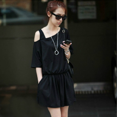 Terkenal Eropa atau Amerika Perempuan Rok Celana Pendek Terlihat Langsing Celana Jumpsuit Jumpsuit (Jumpsuit Hitam Produk Asli Kualitas)
