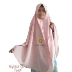 TERLARIS Hafshah Syar'i Peach Khimar Wolfis Pet Antem Sepaha by Hijab Syahida