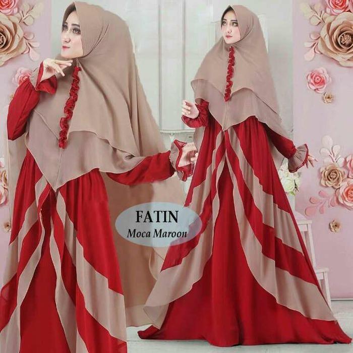 TERMURAH BAJU BUSANA MUSLIM GAMIS FATIN SYARI MOCCA MAROON BERGO SOFT PED BAJU BUSANA MUSLIM GAMIS FATIN SYARI MOCCA MAROON BERGO SOFT PED