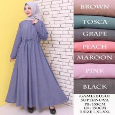 TERMURAH Baju Gamis Wanita Gamis Polos Jumbo Bahan Katun Supernova