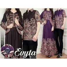 Termurah Couple Evyta Batik Cardigan Gamis Wanita Baju Kondangan Pesta A131