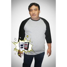 TERMURAH KAOS BIG SIZE DAN KAOS JUMBO RAGLAN 4XL & 5XL MISTY - HITAM