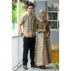 Termurah!!! Sarimbit Gamis Primid Eklusive Batik Couple Elegan Cantik Batik Keren