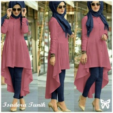 UC Terusan Muslim Isabel / Jumpsuit / Baju Muslim / Tunik Muslim Panjang / Good Quality (adorais) SS - Merah D2C