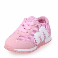 TF Childrens'sports Sepatu Kain Sepatu Huruf Sepatu (Pink)-Intl