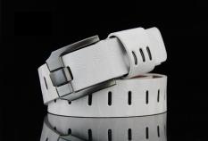 Laki-laki TF Santai Lebar Jarum Buckle Antique Belt (Putih)-Intl