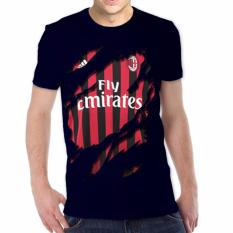Thanks Mother Kaos Distro kaos 3d kaos pria kaos bola Ac Milan Jerseyy - navy