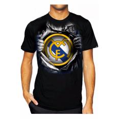 Thanks Mother Kaos Distro kaos 3d kaos pria kaos bola Real Madrid Real Super - Hitam