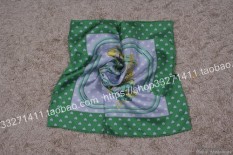 The 55 CM mulberry silk towel TRUE silk inclined line silk fabric small kerchief Fashion Hijab - intl