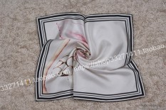 The 55 CM mulberry silk towel TRUE silk inclined line silk fabric small kerchief Fashion Hijab - intl