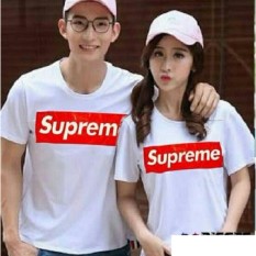 The Fashion Story - Kaos Couple Supreme T-shirt Couple Baju Pasangan Kaos Kompak Kaos Murah