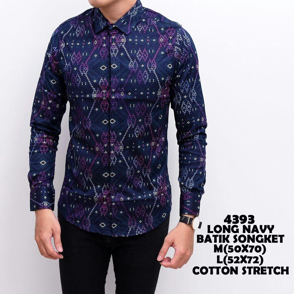 the most Kemeja Panjang Batik Songket Kerja KOndangan Pria casual Warna Hitam Hijau Navy Formal atasan cowok fashion terbaru termurah terlaris beli baju kaos oblong distro bandung 