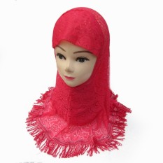 Yang Muslem Membungkus Surat Gadis Kecil Turban Kepala Anak Benang Mosslom Orang Hal Sederhana Renda Bersih Kenyamanan sarung Kepala Nasional Morale-Internasional