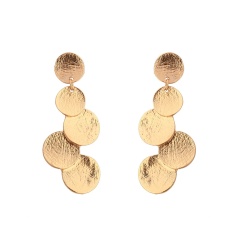 Daftar Baru Geometris Panjang Gold Alloy Earrings Earrings Perhiasan Kecil Anting All-Match Nn.-Intl