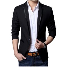 Thunderlight Jas Pria Formal Casual One Button Tc-50 - Hitam