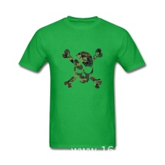 THW 2017 Fashion Pria Pakaian Kasual Kamuflase Skull Fitness Pakaian USA Rusia Amry Militer Lengan Pendek T Kemeja Pria Celana Pendek Lengan Pendek-Intl