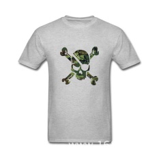 THW 2017 Fashion Pria Pakaian Kasual Kamuflase Skull Fitness Pakaian USA Rusia Amry Militer Lengan Pendek T Kemeja Pria Celana Pendek Lengan Pendek-Intl