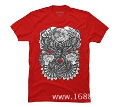 THW1 Brand T-shirt Men 2017 Fashion Moth Moon Mandala Graphic T Shirt - Design Bys