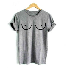 Thwl Baru Kaos Wanita Lucu Payudara Payudara Payudara Cetak Katun Kasual Kaus untuk Terbaik Kaus Perempuan Hipster Terbaru Jatuh Kapal TZ20-807-Internasional