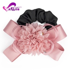 Tie Rambut Karet Band Rambut Ring Korea Holster Tousheng Korea Smallfresh Bunga Kepala Bakso Aksesoris Rambut Sederhana Bulang (Nudepink) -Intl