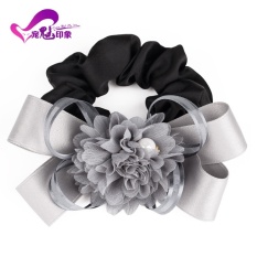 Tie Rambut Karet Band Rambut Ring Korea Holster Tousheng Korea Smallfresh Bunga Kepala Bakso Aksesoris Rambut Sederhana Bulang (Grey) -Intl