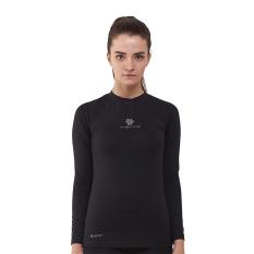 Tiento Baselayer Baju Kaos Ketat Manset Lengan Panjang Hitam Silver Rashguard Compression Base Layer Olahraga Lari Sepak Bola Futsal Voli Running Renang Diving Sepeda Golf Original