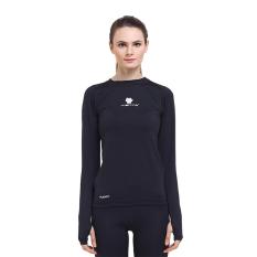 Tiento Baselayer Baju Kaos Ketat Manset Lengan Panjang Hitam Thumbhole Rashguard Compression Base Layer Olahraga Lari Sepak Bola Futsal Voli Running Renang Diving Sepeda Golf Original