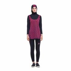 Tiento Black Pink Swimwear Hijab / Baju Renang Wanita Muslimah