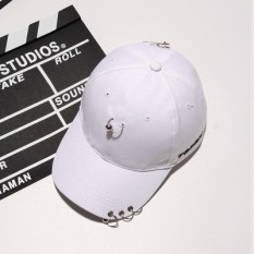 Tiga Cincin Muda Pelindung Sinar Matahari Lonceng Topi Korea Fashion Style Topi Baseball (Model Dewasa 53-61 Sentimeter + Putih Tiga Cincin Lonceng Model)