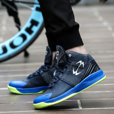 Tinggi Negara dari Model Musim Gugur Bola Keranjang Sol Tebal Baru Kets Pria Sepatu Pria (Biru Tua Hitam)