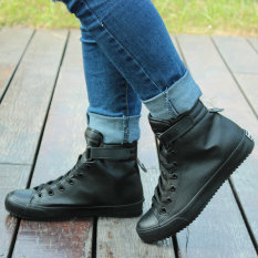 Tinggi Negara Poli Uretan Musim Semi atau Musim Panas Baru Sepatu Pria (Hitam)